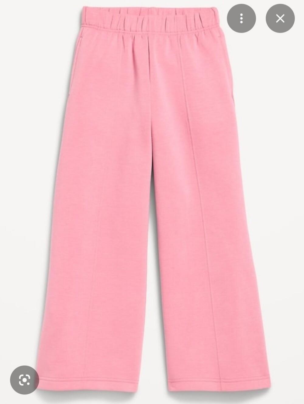 Old Navy Light Pink Wide-Leg Bounce Fleece Sweatpants